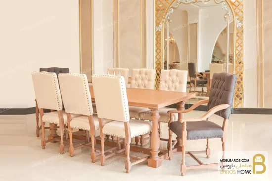 میز ناهارخوری کلاسیک مدل دایان کد ۲ خرید مبل باروس 2