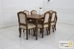 میز ناهارخوری کلاسیک و چوبی مدل ابزاری فرانسوی کد ۲ خرید مبل باروس 1