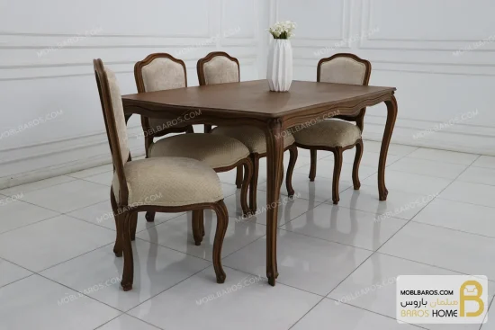 میز ناهارخوری کلاسیک و چوبی مدل ابزاری فرانسوی کد ۲ خرید مبل باروس 5