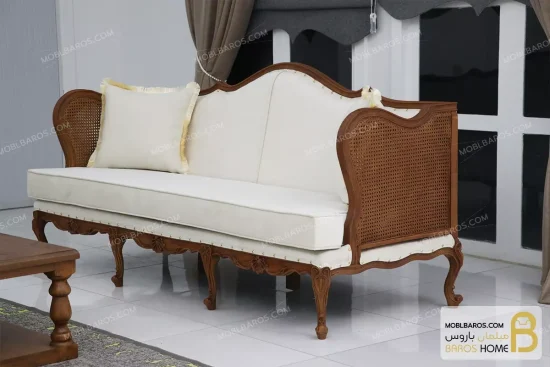 نیم ست مبلمان ۵ نفره چوبی کلاسیک مدل کینگ خرید مبل باروس 4