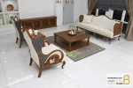 نیم ست مبلمان ۵ نفره چوبی کلاسیک مدل کینگ خرید مبل باروس 5