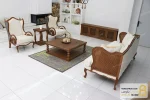 نیم ست مبلمان ۵ نفره چوبی کلاسیک مدل کینگ خرید مبل باروس 6