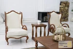 نیم ست مبلمان ۵ نفره چوبی کلاسیک مدل کینگ خرید مبل باروس 7