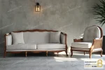 نیم ست ۵ نفره مبلمان نئوکلاسیک راشل با تک روما کد ۲ خرید مبل باروس 11