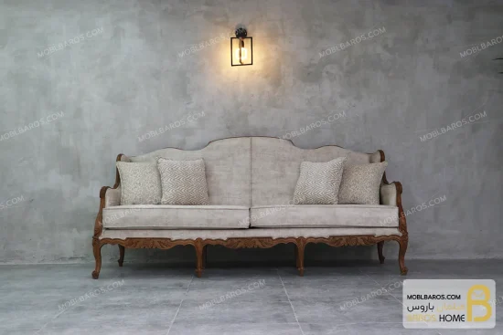 کاناپه و مبل نئوکلاسیک چوبی رومینا خرید مبل باروس 1