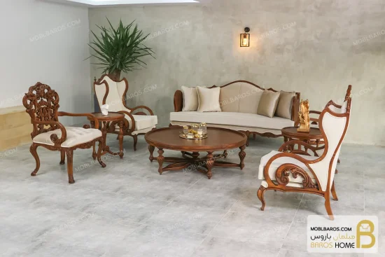 ست مبلمان ترکیبی کینگ و کویین کد ۲ خرید مبل باروس 11 2 1