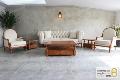 ست مبلمان ترکیبی گندم و چستر لمسه کد ۴ خرید مبل باروس 7