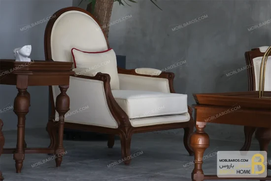 ست مبلمان سال ترکیبی راشل پلاس و مبل تکنفره کاجی خرید مبل باروس 1 7