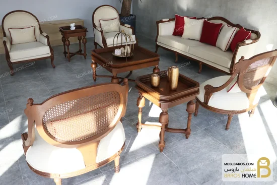 ست مبلمان سال ترکیبی راشل پلاس و مبل تکنفره کاجی خرید مبل باروس 1 9