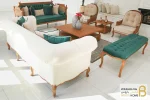 ست مبلمان نئوکلاسیک جدید کاجی و جورجیا خرید مبل باروس 11 8