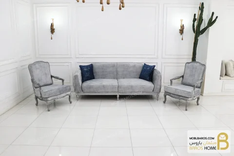 ست مبلمان نئوکلاسیک و راحتی کاریزما با تک کویین و فرانسوی خرید مبل باروس 14