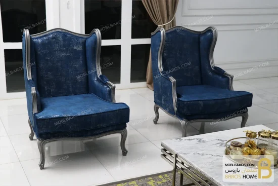 ست مبلمان نئوکلاسیک و راحتی کاریزما با تک کویین و فرانسوی خرید مبل باروس 4