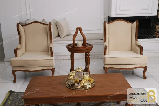 ست مبلمان کلاسیک ترکیبی راشل پلاس و چستر و کویین خرید مبل باروس 2