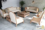 ست مبلمان ۱۰ نفره نئوکلاسیک ترکیبی گندم و کاجی و روما خرید مبل باروس 1