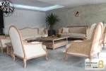 ست مبلمان ۱۰ نفره نئوکلاسیک ترکیبی گندم و کاجی و روما خرید مبل باروس 2