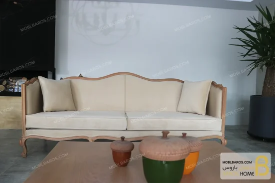 ست مبلمان ۱۰ نفره نئوکلاسیک ترکیبی گندم و کاجی و روما خرید مبل باروس 6