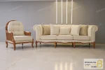 ست مبلمان ۷ نفره نئوکلاسیک جورجیا چستر و روما و فرانسوی خرید مبل باروس 11 5