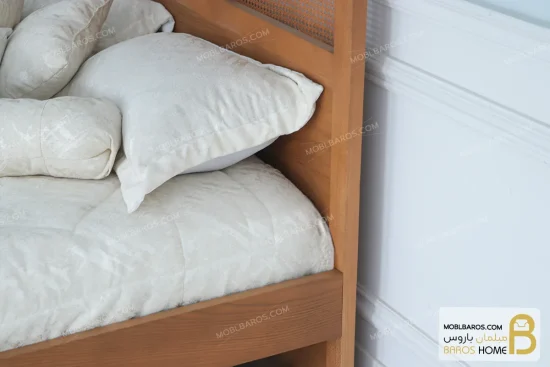 سرویس خواب دو نفره چوبی مینیمال کارمن خرید تخت خواب باروس 56 (4)