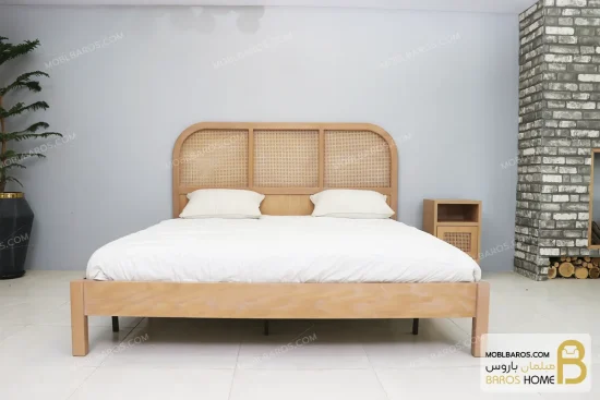 سرویس خواب دو نفره چوبی مینیمال کارمن خرید مبل باروس 3