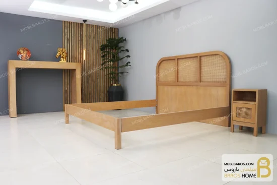 سرویس خواب دو نفره چوبی مینیمال کارمن خرید مبل باروس 7