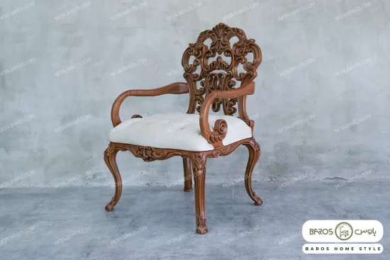 مبل تک نفره سلطنتی چپندر کینگ خرید مبل باروس 49392 (3)