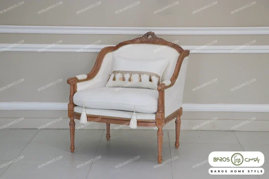مبل تک‌نفره جدید کاجی خرید مبل باروس 53421 (2)