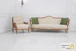 مبلمان نئوکلاسیک جدید جورجیا و مبل تک‌نفره روما و کویین خرید مبل باروس 11 1 14