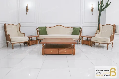 مبلمان نئوکلاسیک جدید جورجیا و مبل تک‌نفره روما و کویین خرید مبل باروس 11 1 17