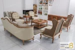 مبلمان نئوکلاسیک جدید جورجیا و مبل تک‌نفره روما و کویین خرید مبل باروس 4