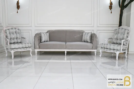 مبلمان نئوکلاسیک کاریزما با مبل تکنفره فرانسوی کد ۲ خرید مبل باروس 8