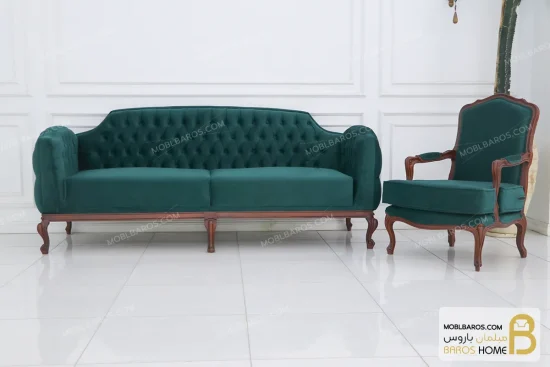 مبلمان ۸ نفره نئوکلاسیک ترکیبی کاریزما و ابزاری خرید مبل باروس 11 13