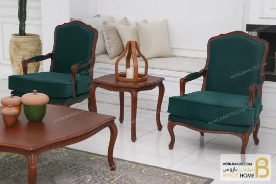 مبلمان ۸ نفره نئوکلاسیک ترکیبی کاریزما و ابزاری خرید مبل باروس 11 5