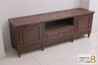میز تلویزیون چوبی کلاسیک ساده حدیث خرید میز تیوی باروس 58 (3)