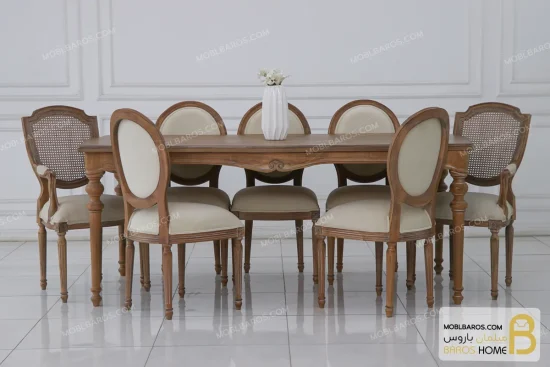 میز ناهارخوری روتی با صندلی لویی و فرانسه خرید مبل باروس11 1