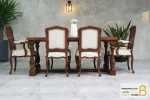میز ناهارخوری و غذاخوری چوبی ترکیبی راشل و روتی خرید مبل باروس 1