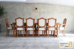 میز ناهارخوری چوبی و نئوکلاسیک ۱۰ نفره راشل خرید مبل باروس 1