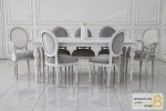 میز ناهارخوری کلاسیک جدید پافیلی با صندلی لویی خرید مبل باروس 6