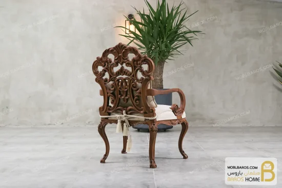 میز ناهارخوری کلاسیک منبتی کینگ کد ۲ خرید مبل باروس 11 10