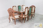 میز ناهارخوری کلاسیک منبتی کینگ کد ۲ خرید مبل باروس 11 4