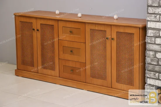 میز کنسول چوبی و حصیری جدید آرمیس خرید مبل باروس 11 1