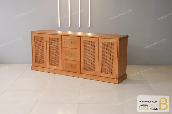 میز کنسول چوبی و حصیری جدید آرمیس خرید مبل باروس 11 3