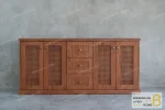 میز کنسول چوبی و حصیری جدید آرمیس خرید میز کنسول باروس 89 (1)
