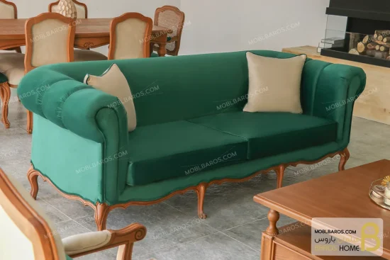 ست مبلمان کلاسیک راشل پلاس و جورجیا چستر خرید مبل باروس 11 4