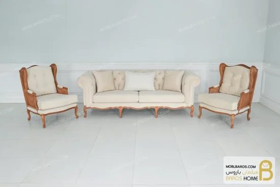 ست مبلمان کلاسیک و راحتی جورجیا چستر و کینگ خرید مبل باروس 11 5