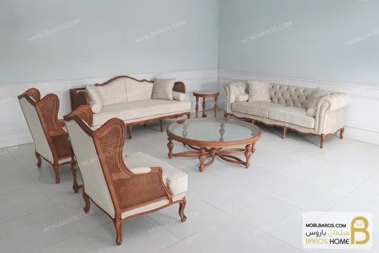 ست مبلمان کلاسیک و راحتی جورجیا چستر و کینگ خرید مبل باروس 56 (1)