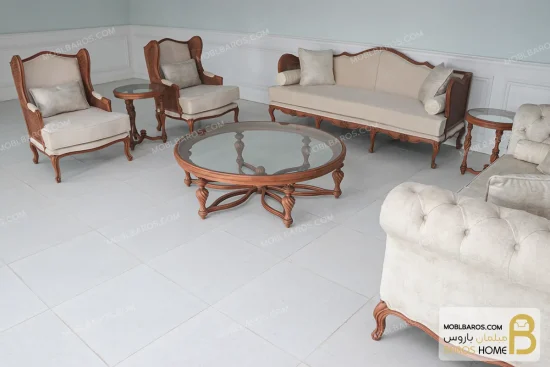 ست مبلمان کلاسیک و راحتی جورجیا چستر و کینگ خرید مبل باروس 56 (2)