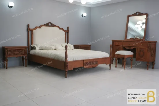 سرویس خواب کلاسیک منبتی سوفیا کد ۲ خرید تخت خواب باروس 56 (2)