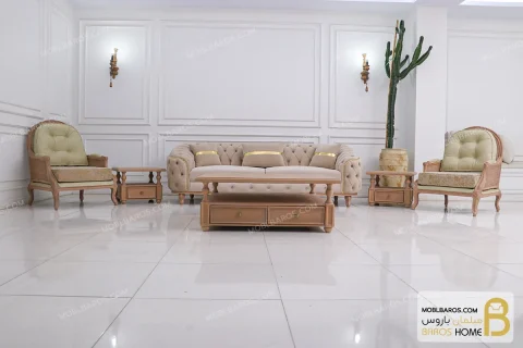 مبل راحتی و کلاسیک ترکیبی راشل پلاس و لیندا و روما خرید مبل باروس 11 9