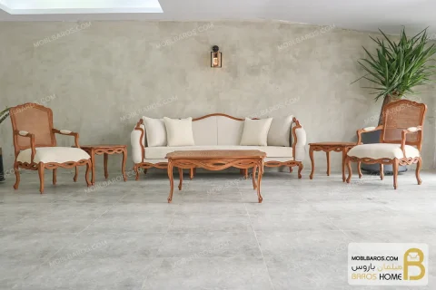 مبلمان کلاسیک ابزاری ایتالیایی پاسنگ جدید خرید مبل باروس 11 4