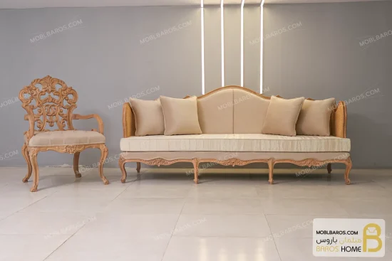 مبلمان کلاسیک و سلطنتی ۱۰ نفره کینگ و کویین خرید مبل باروس 11 15
